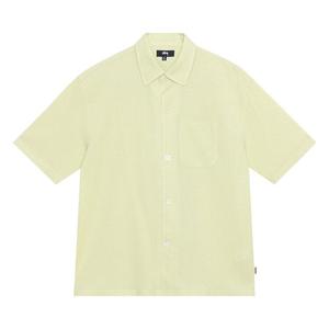 Рубашка Stussy Boxy Flat Hem Crinkled Shirt, зеленый