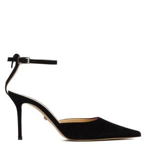 Туфли-лодочки из замши с заостренным носком Mach & Mach с деталью в виде сердца, черный