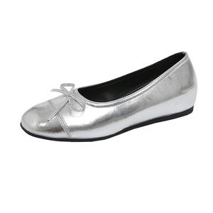 Нескользящая, износостойкая, дышащая кожаная обувь для детей и подростков Wooden Rabbit, серебряный