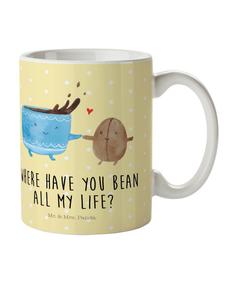 Детская кружка с надписью кофейное зерно пастельно-желтого цвета Mr. & Mrs. Panda