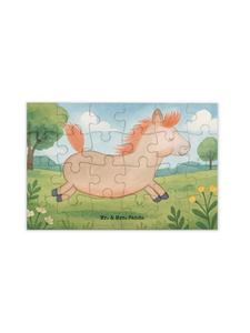 Mr. & Mrs. Panda Дизайн головоломки с прыгающей лошадью, без надписей, выполненный белым цветом