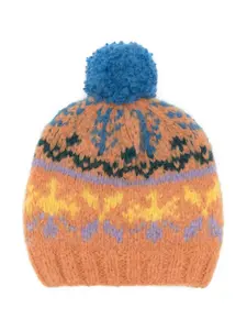 Шапка бини Fairisle с помпоном FRANTIC, оранжевый