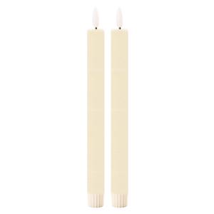 Свеча FIA Wick Ivory Taper Candle (набор из 2 шт.) Hivvago, белый