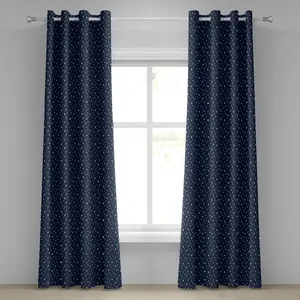Штора на люверсах ABAKUHAUS цвета индиго, с рисунком капель дождя в мультяшном стиле на темно-синем фоне, декоративная двухпанельная штора, 280 см x 225 см, бирюзовый светло-голубой