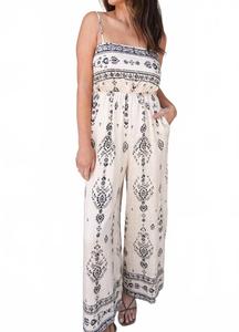 Узорчатый комбинезон с широкими штанинами в мультицветном исполнении Klesis