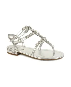 Плоские сандалии Guess, серый