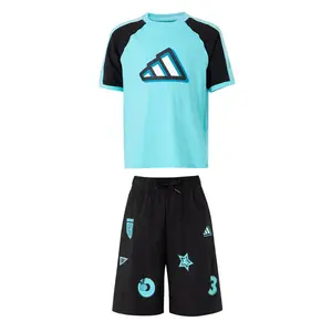 Adidas Повседневный спортивный комплект light blue+black для детей 3-7 лет