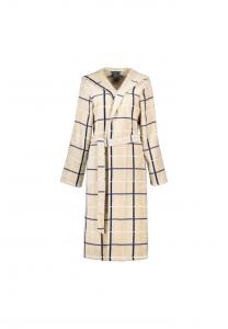 Халаты с капюшоном в клетку 4348 песочно-морской - 31 Cawö, бежевый