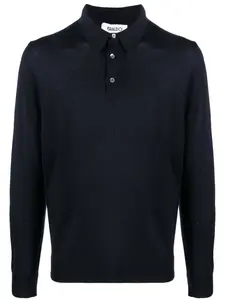Шерстяная рубашка поло с длинными рукавами ERALDO, синий