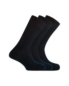 Набор из 3 пар мужских носков из мерсеризованного хлопка темно-синего цвета Punto Blanco