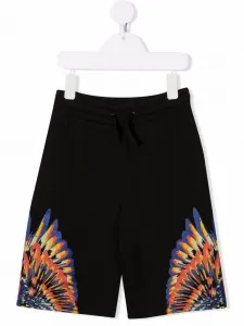 Шорты Tempera Wings Marcelo Burlon County Of Milan Kids, черный