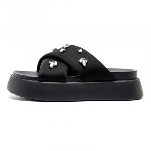 MALEMONKEY Сандалии-слайдеры с противоскользящим покрытием и амортизацией со стразами, женские, черные