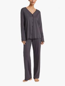 Пижамный комплект Una Stitch Trim Long Hanro, 2183 Black Pearl