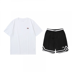 LiNing Повседневная спортивная одежда унисекс Белый Черный