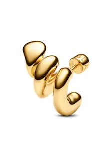 Серьга-гусеница Coil Maria Black, золотой