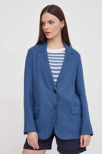 Льняная куртка United Colors of Benetton, синий