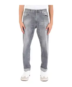 Свободные эластичные джинсы-«бычьи лапы» Dondup, серый