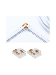 Paulmann Комплект из двух угловых светильников MaxLED 90° с полноцветной светодиодной подсветкой COB RGBW 3000K, макс  144 Вт, прозрачный