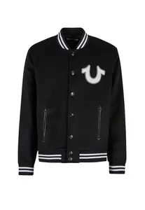 True Religion Куртка для межсезонья в черном цвете