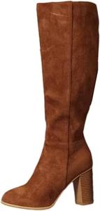 Ботильоны выше колена из искусственной замши с широким каблуком, повседневные мягкие высокие ботинки с острым носком и боковой молнией, модные ботинки на шнуровке Movnebyro, хаки