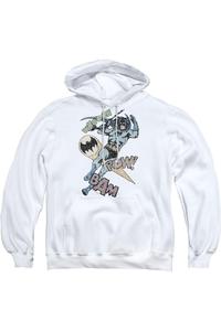 Толстовка с капюшоном Batman Halftone Swing для взрослых Gildan, белый