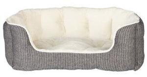Овальная кремовая и серая овальная кроватка для собаки Trixie Davin 60х45см Trixie, цвет серый