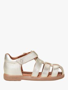 Детские космические кожаные сандалии Zig+Star, Gold