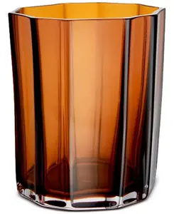 Подсвечник из тростникового кристалла, средний Orrefors, amber