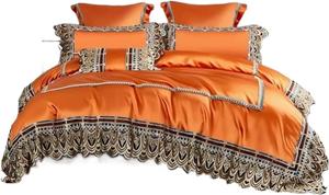 Generic Комплект постельного белья Cotton Home Textile Satin Orange Orange