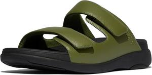 Мужские сандалии FitFlop F-Mode Go с регулируемыми двойными ремешками, серый