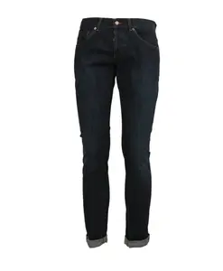 Узкие хлопковые джинсы Dondup, синий