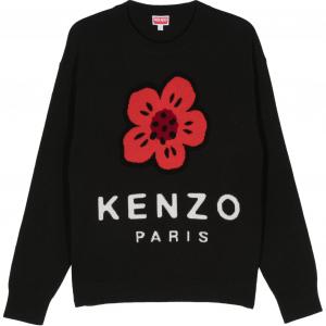 Боке цветочный джемпер KENZO, черный