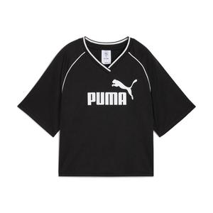 Женская футболка Puma ESS, укороченная, свободная, 688114
