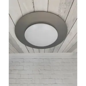 Потолочный светильник Deckenschale Saturn E27, 1 шт. Патрон E27 для легкой замены лампочки Niermann, серебристый