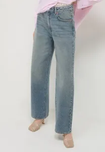 Широкие штанины, эффект пескоструйной обработки Calliope, Blu Denim Sabbiato