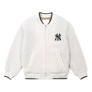 Куртка MLB New York Yankees Lambs Wool Jacket Unisex White, цвет ivory