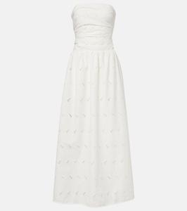 Платье макси Moa с английской вышивкой и драпировкой Faithfull, Birgitta Broderie White