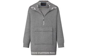 Кофта женская Louis Vuitton на молнии, серый