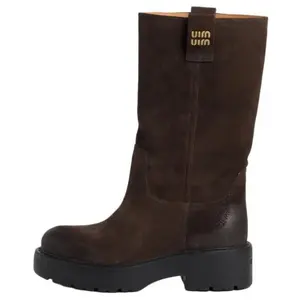 MIU MIU Замшевые ботильоны женские темно-коричневые