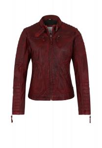 Кожаная куртка Nikosi на молнии 7eleven, красный