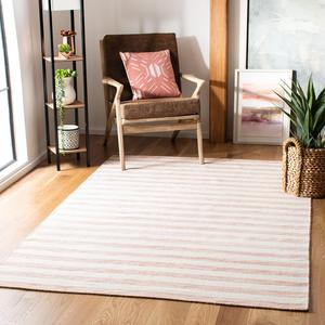 Ковер SAFAVIEH, 122 x 183 см, Dhurries Collection Rust / Ivory DHU575D ручной работы плоского плетения из премиальной шерсти