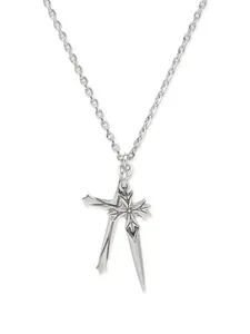 Колье Pugnale+Cross Emanuele Bicocchi, серебристый
