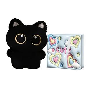 FKOFR Очень милый плюшевый кулон с большой черной кошкой muhu dolls высотой 11 см