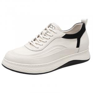 Легкие мужские скейтерские кросовки Low Top GOG, белый, height-increasing 6.5cm