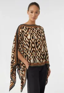 Пончо с накидкой по всей поверхности Comma, Schwarz