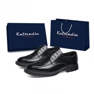 Мужские туфли из высококачественной коровьей кожи Kaltendin, Black