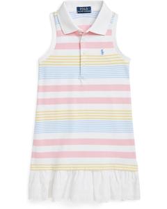 Платье Polo Ralph Lauren Kids Striped Stretch Mesh Polo Dress, цвет Beatrice Pastel Stripe