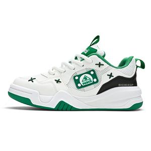 BIGWASP Низкие скейтерские кроссовки мужские бело-зеленые, цвет White Green