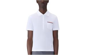Поло с нагрудным карманом THOM BROWNE, белый
