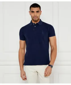 Футболка поло Slim fit Polo Ralph Lauren, синий